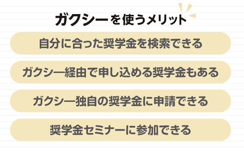 ガクシーを使うメリット