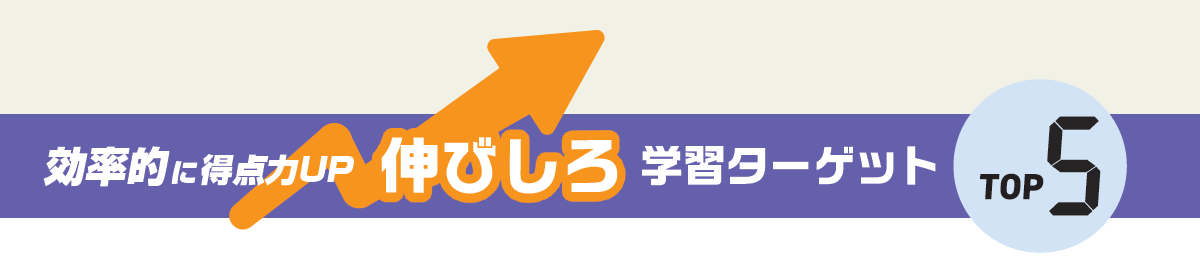 効率的に得点力UP 伸びしろ 学習ターゲット TOP5