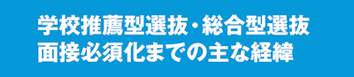 学校推薦型選抜・総合型選抜 面接必須化までの主な経緯