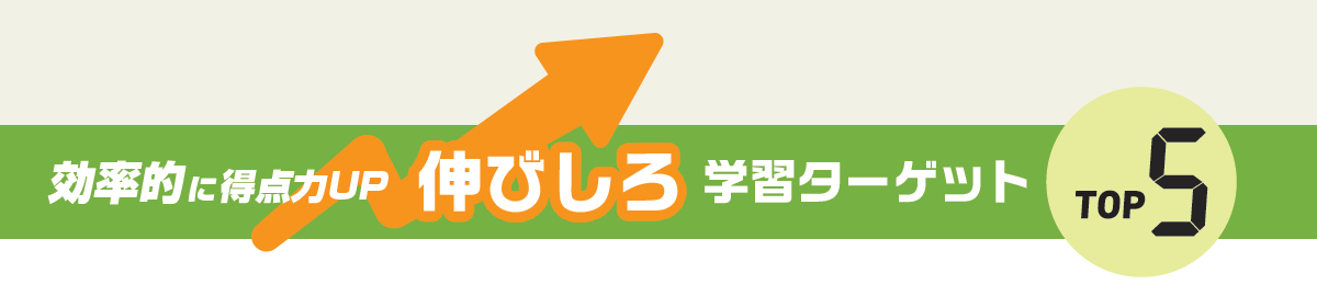効率的に得点力UP 伸びしろ 学習ターゲット TOP5