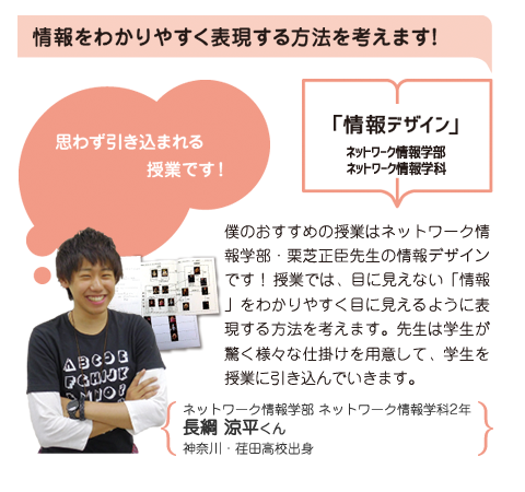 「情報デザイン」 ネットワーク情報学部 ネットワーク情報学科