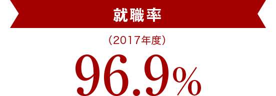 就職率（2017年度）96.9%