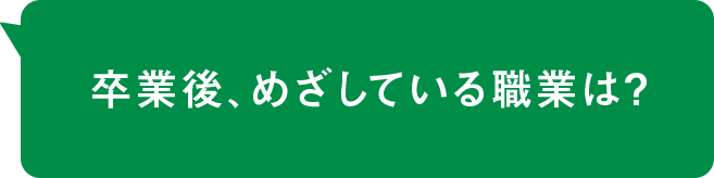 卒業後、めざしている職業は？