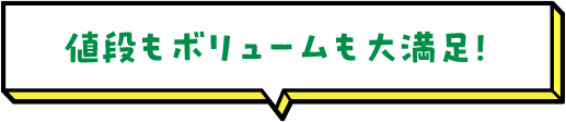 値段もボリュームも大満足！ 