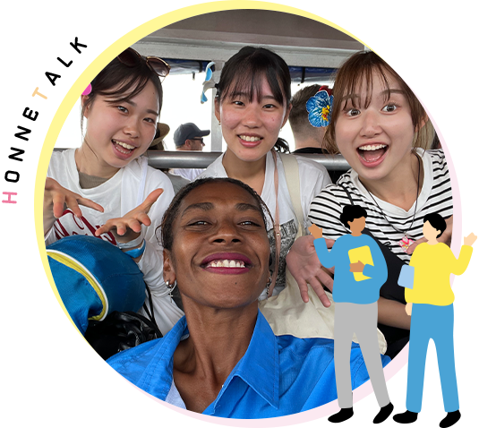 友達と集合写真