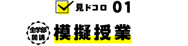 見ドコロ01：全学部開講：模擬授業